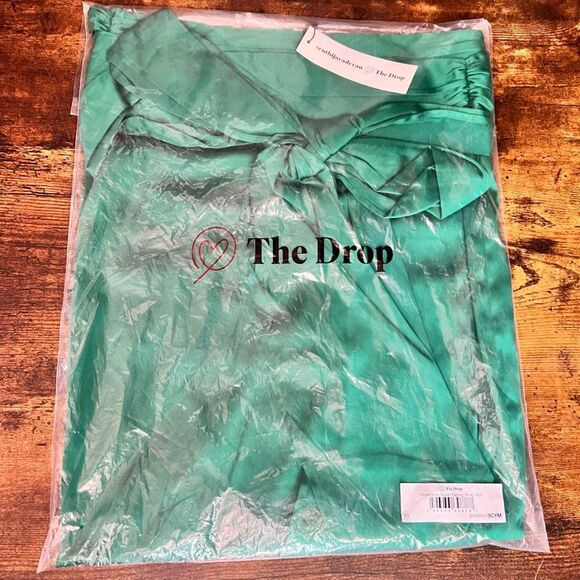 The Drop Women's Ultramarine Green Sarong Wrap Skirt by @sruthijayadevan XS. NWT - Picture 6 of 9